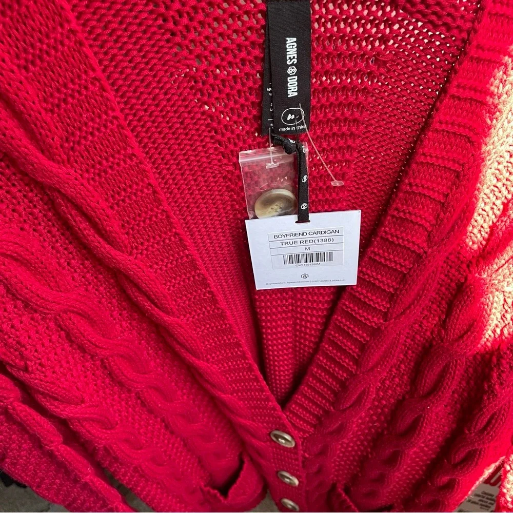 Agnes & Dora boyfriend cardigan Size M 1388 - Picture 5 of 10